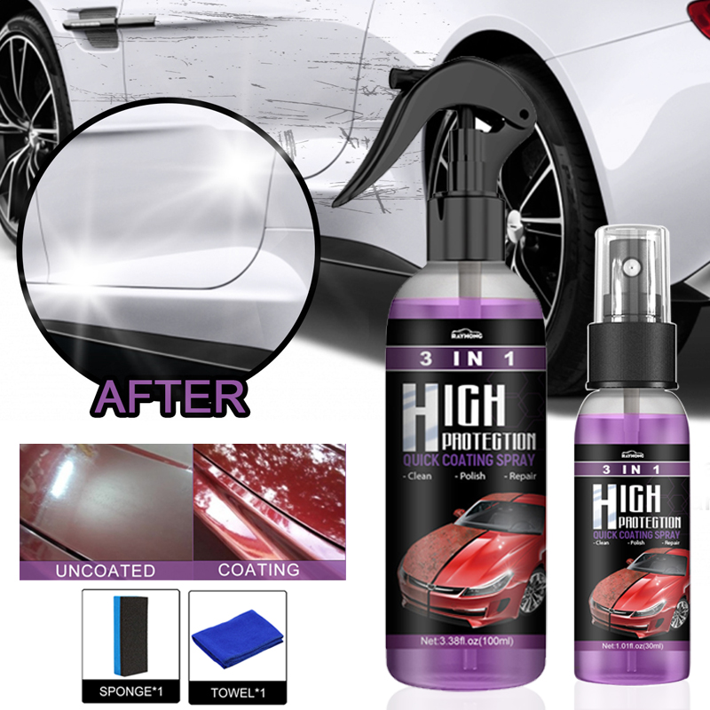 Nano Liquid Coating - 100ML 3 in 1 カーセラミックナノコーティング液 ナノクリスタル疎水層研磨剤