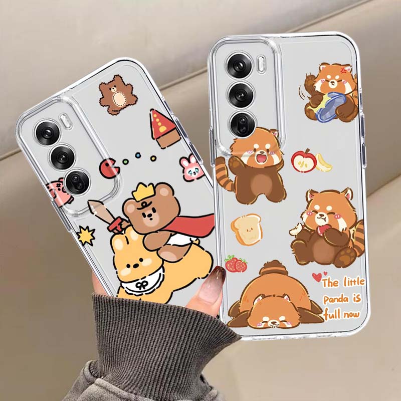 Oppo A78 - 猫かわいい犬漫画柄 OPPO A11 A16 A55 A56