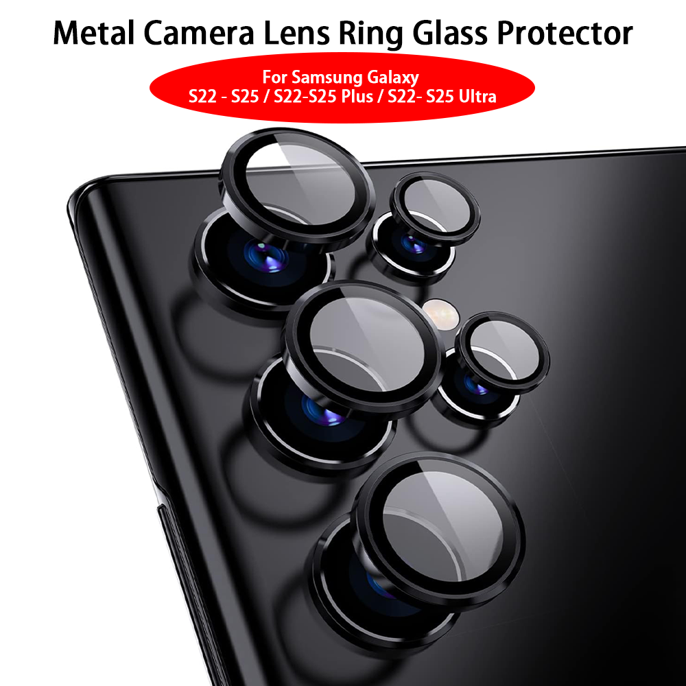 Camera Lens Protector - カメラ金属レンズリングガラスケース三星銀河 S22 S23 ウルトラ S24 プラス