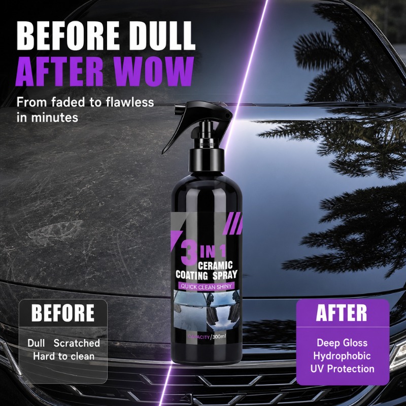 Nano Liquid Coating - 3 in 1 多機能ナノセラミックカーリキッドコーティング、UVカット、防水、傷防止、塗料シーラント、車体光沢メンテナンス